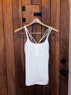 T by Talbots White Double-Strap Cami Tank Top